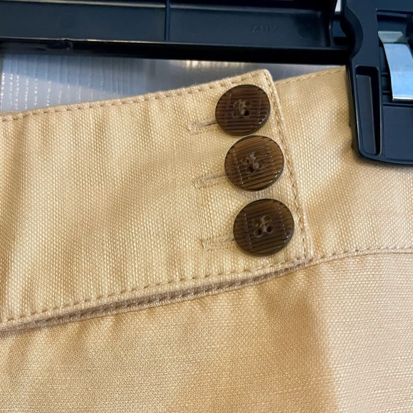 Kasper Yellow Linen Blend Pants - Picture 3 of 6